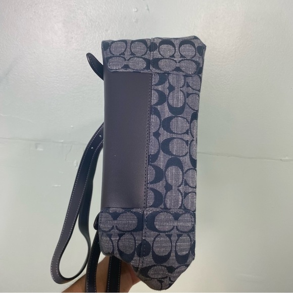 Coach Kleo Signature Chambray Denim Backpack Blue - Picture 5 of 8